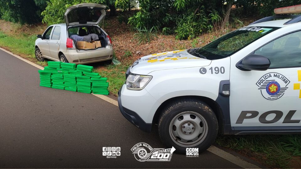 Polícia Militar Rodoviária apreende mais de 60 kg de maconha em Bilac/SP