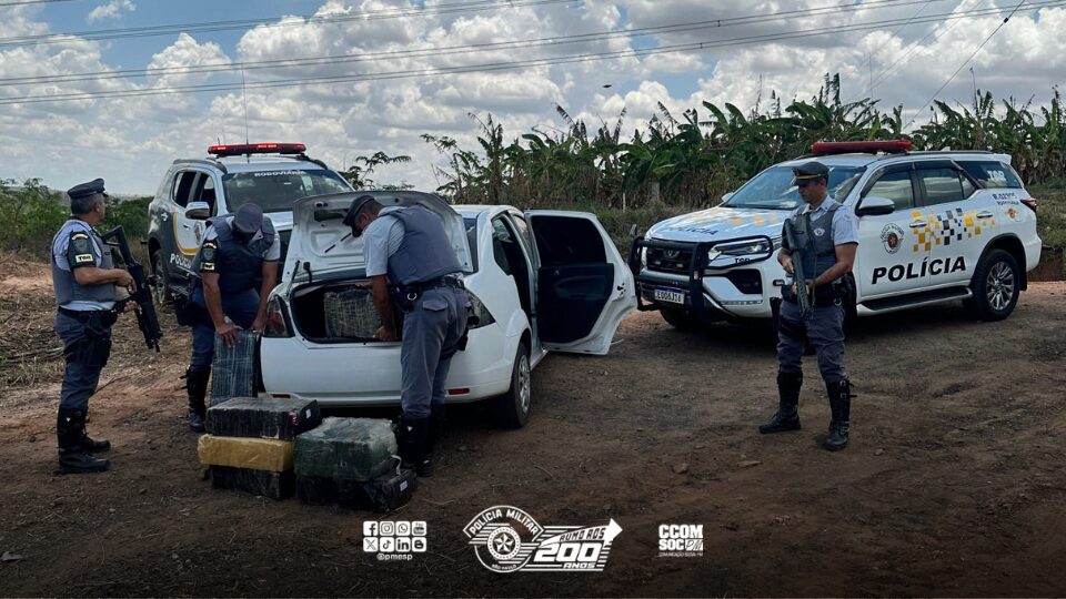 Polícia Militar apreende veículo com grande quantidade de drogas durante operação