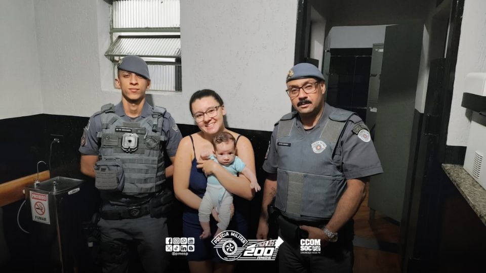 Bebê de três meses é salvo por policiais militares na zona sul de São Paulo