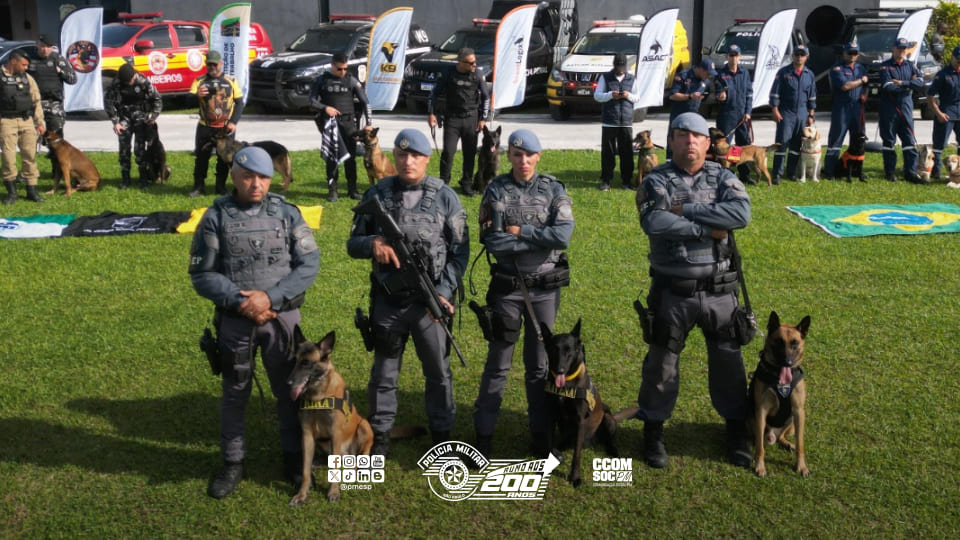 Canil da PM conquista 1º Lugar geral em competição internacional de atuação com cães profissionais