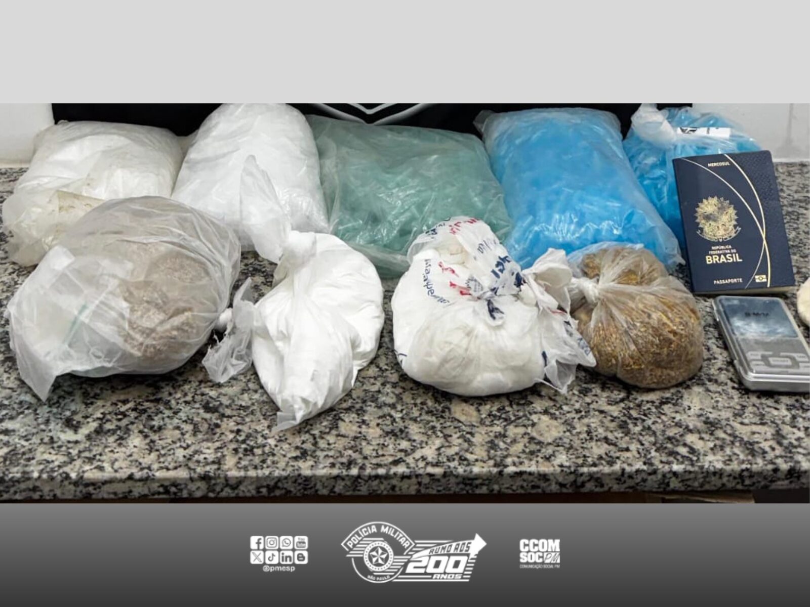 Polícia Militar prende criminosos por tráfico de drogas em Caraguatatuba/SP
