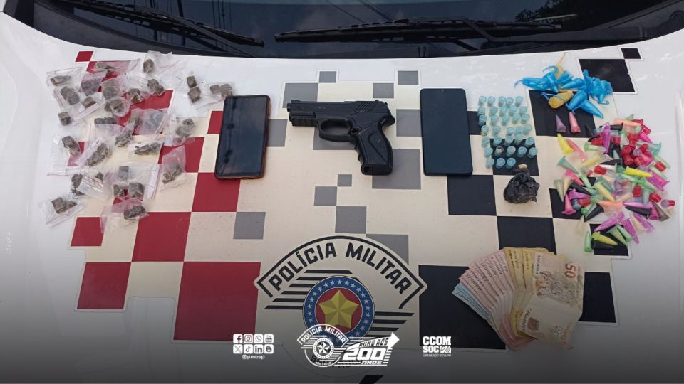 Polícia Militar prende criminoso por tráfico de drogas em Taubaté/SP