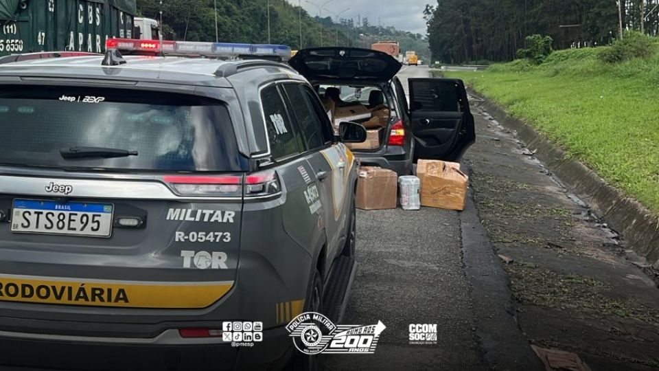 Policiamento Rodoviário prende criminoso por descaminho na rodovia Castello Branco