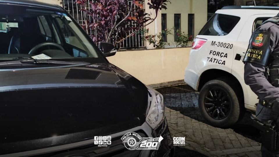 Polícia Militar prende criminosos e recupera veículo roubado em Mauá/SP