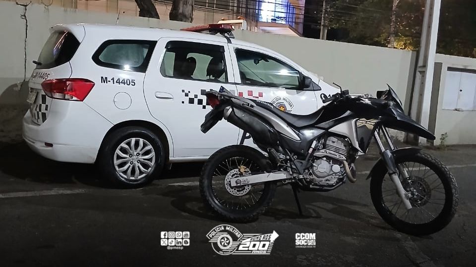 Polícia Militar prende criminoso e recupera motocicleta roubada em Osasco/SP