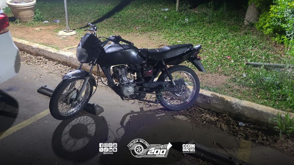 Polícia Militar apreende motocicleta com sinais identificadores adulterados na Zona Sul de São Paulo