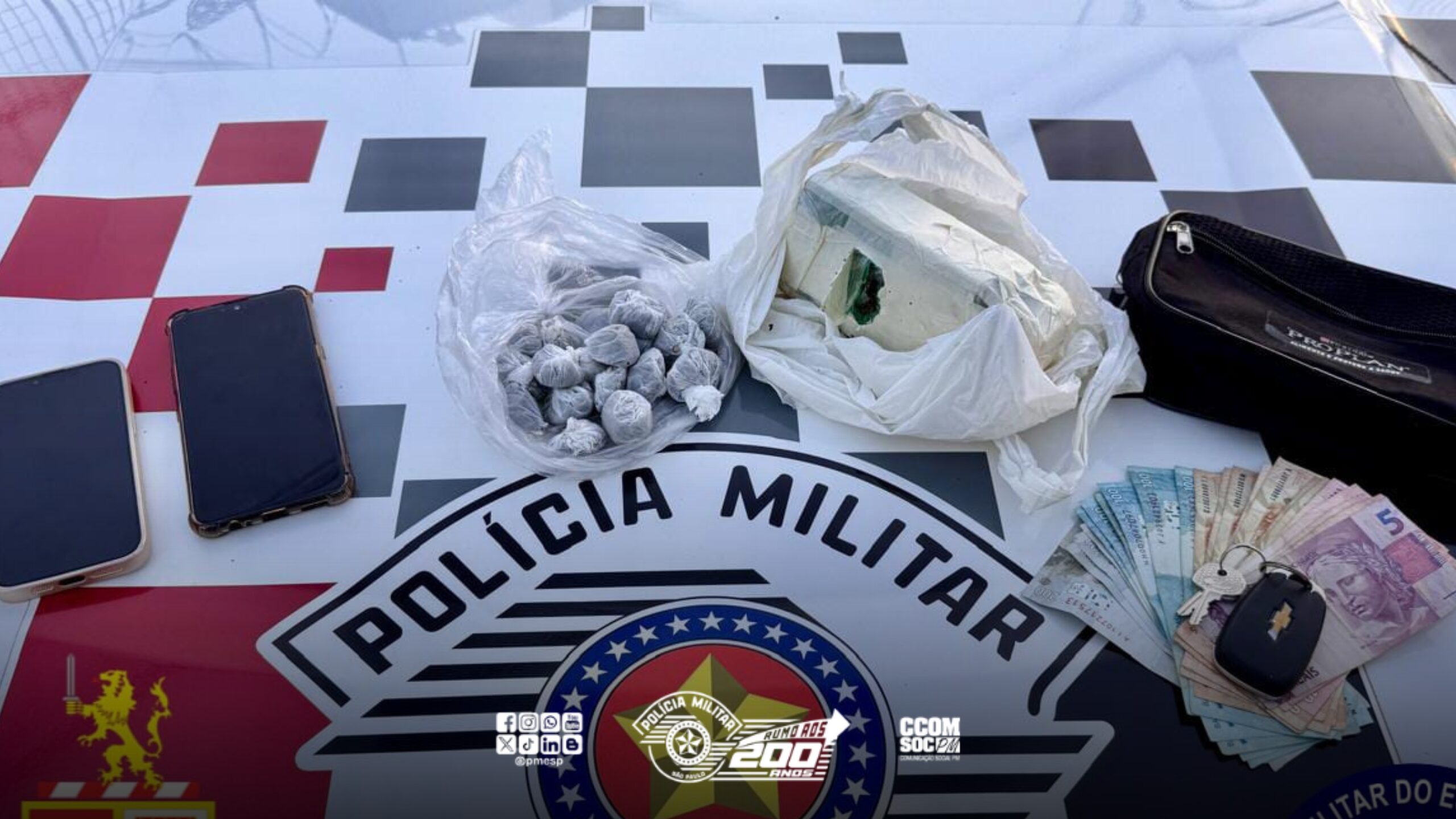 Tráfico de drogas: dupla é presa pela PM após tentativa de fuga no interior de SP