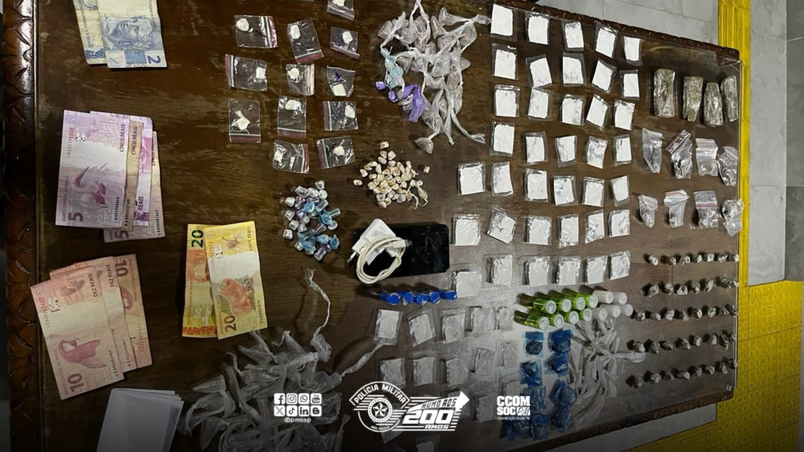 Tráfico de drogas na zona sul: criminoso é preso em flagrante pela PM