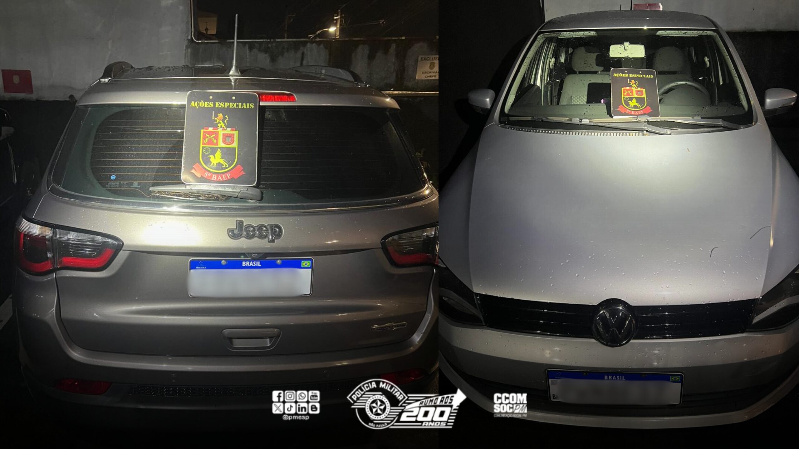 Carros furtados são recuperados pela Polícia Militar na região metropolitana
