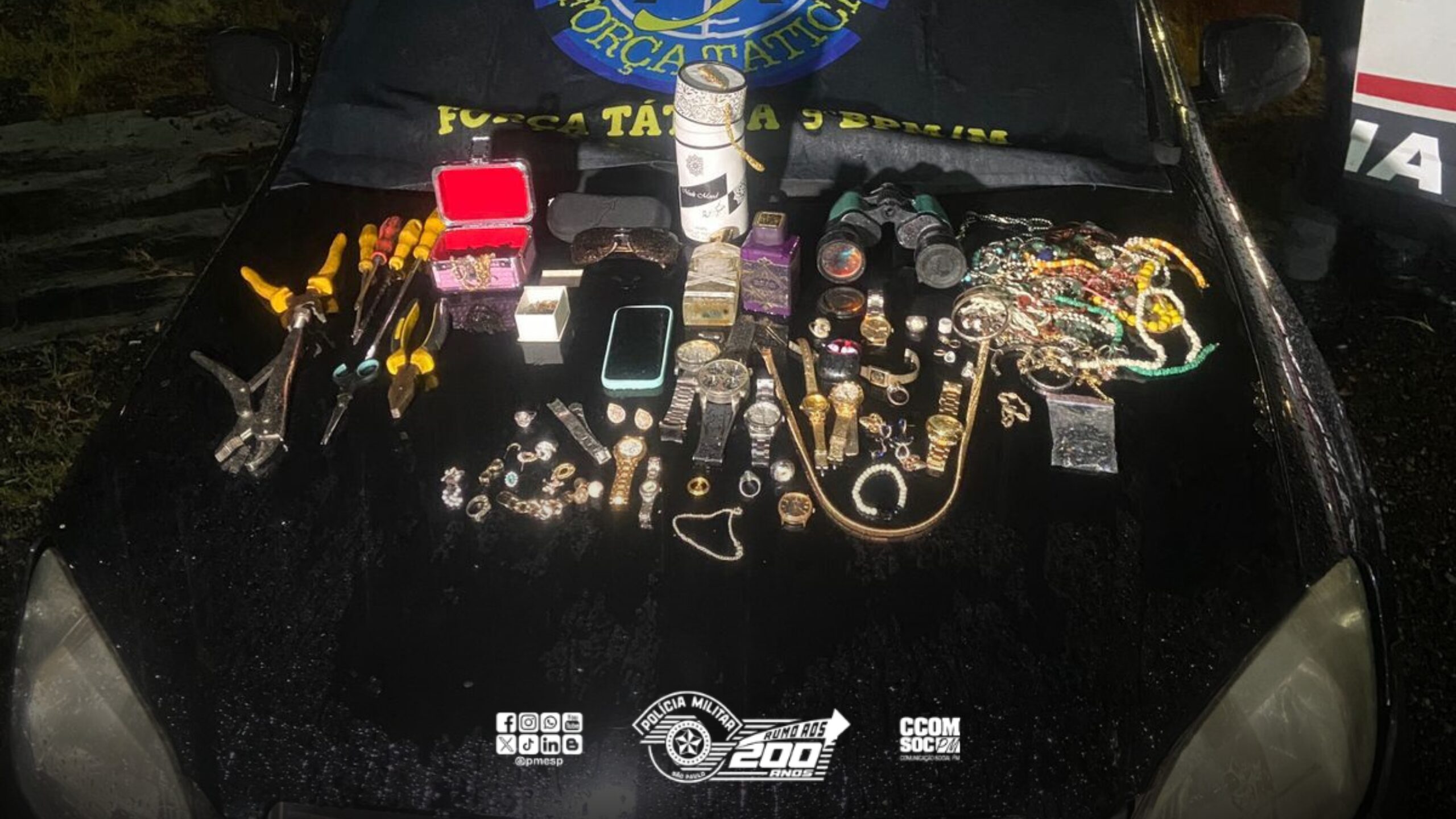 Criminoso é preso pela PM com diversos objetos furtados de residências na zona norte de São Paulo/SP