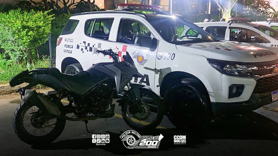 Polícia Militar recupera moto furtada na zona sul de São Paulo