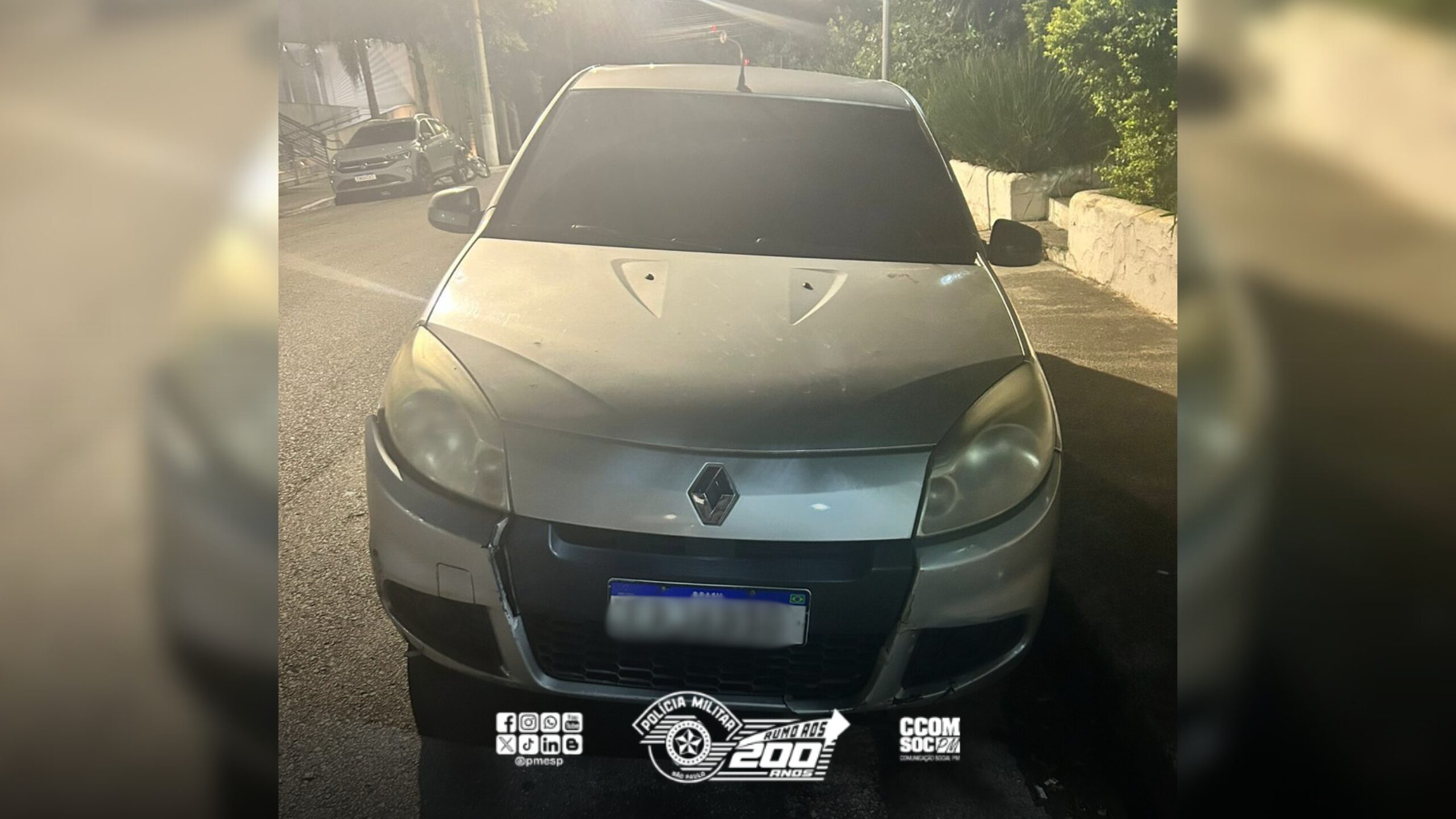 Carro usado em roubos na zona sul de São Paulo é apreendido pela PM