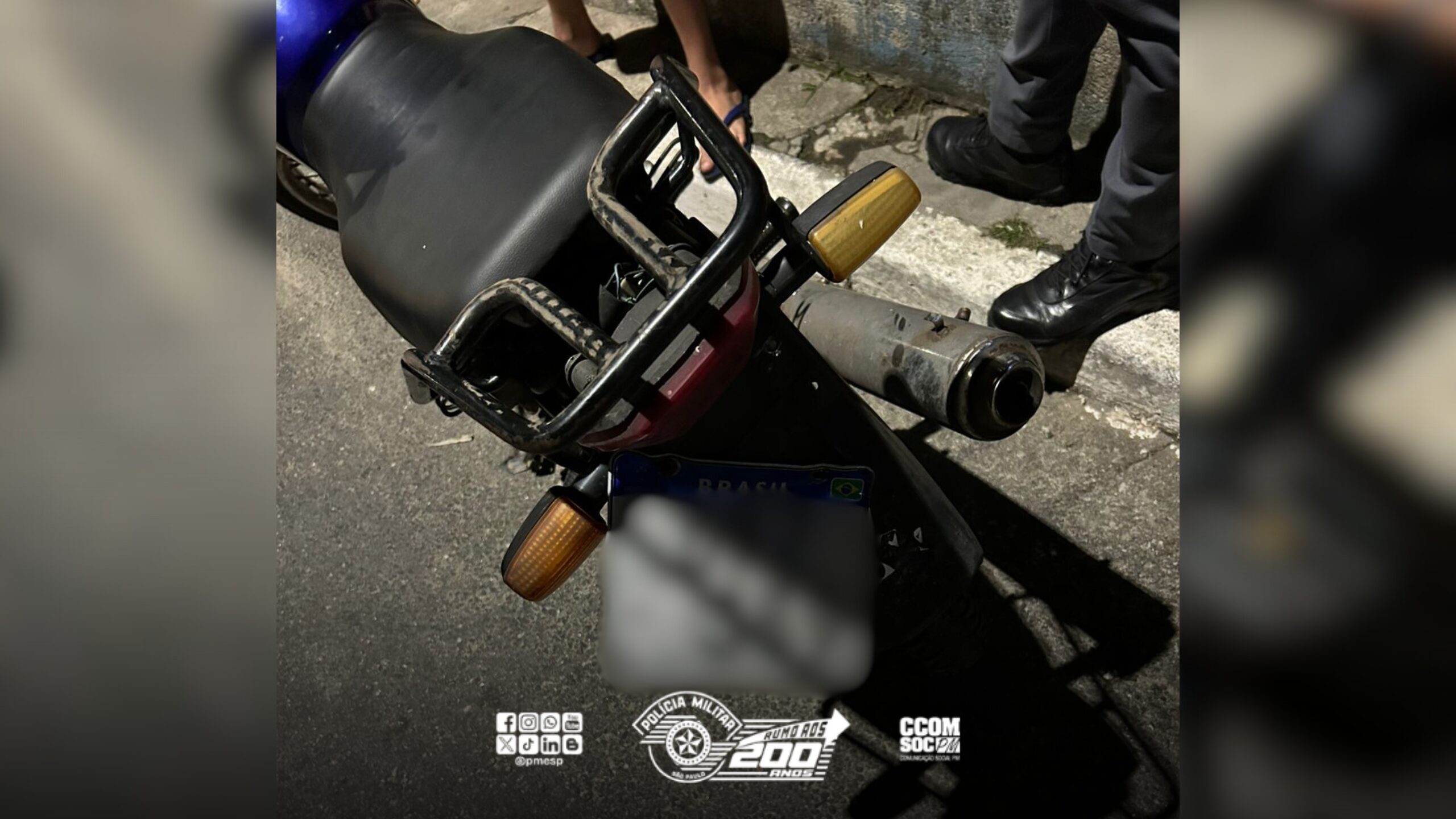 PM recupera moto furtada em Carapicuíba/SP