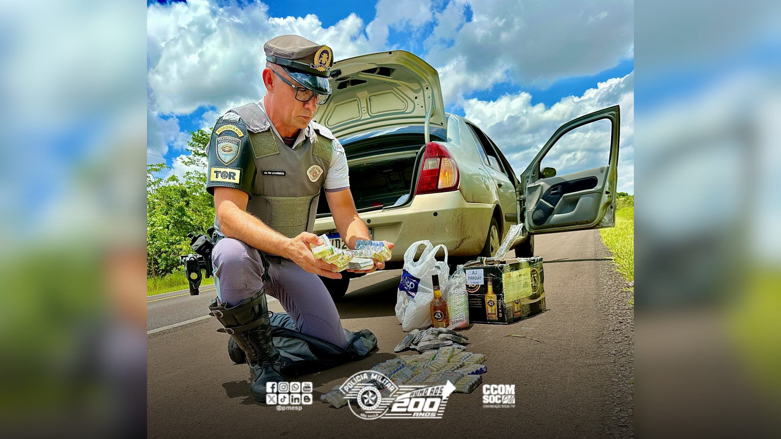 Bebidas importadas e anabolizantes são apreendidos pela PM Rodoviária em Operação no interior de SP
