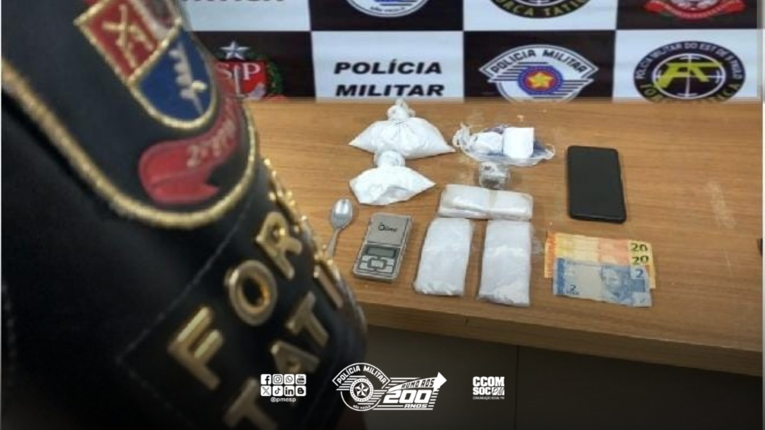 PM apreende maconha e cocaína em abordagem realizada em Araçatuba/SP