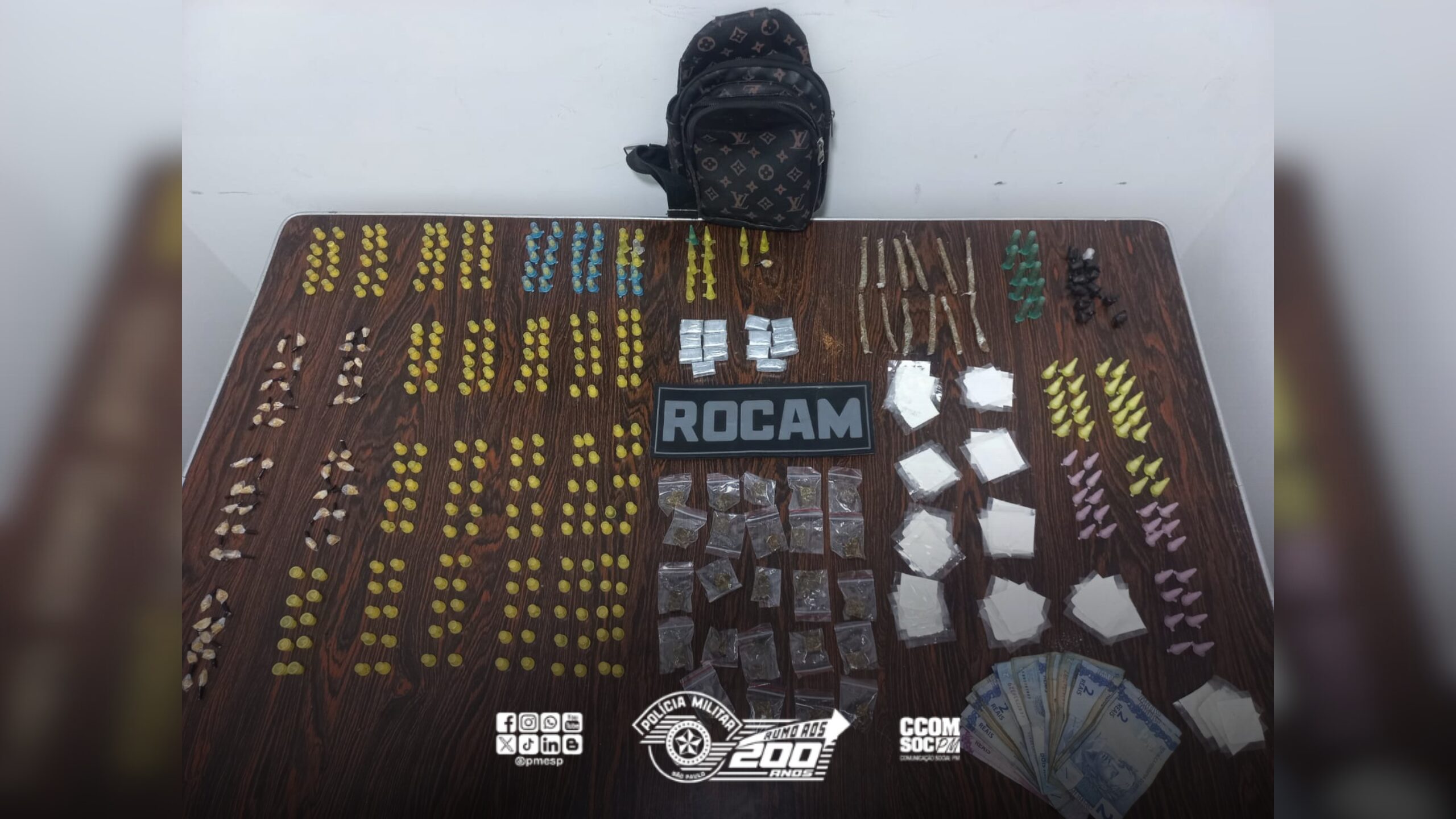 Criminoso é preso em flagrante com mais de 400 porções de drogas na área central de SP