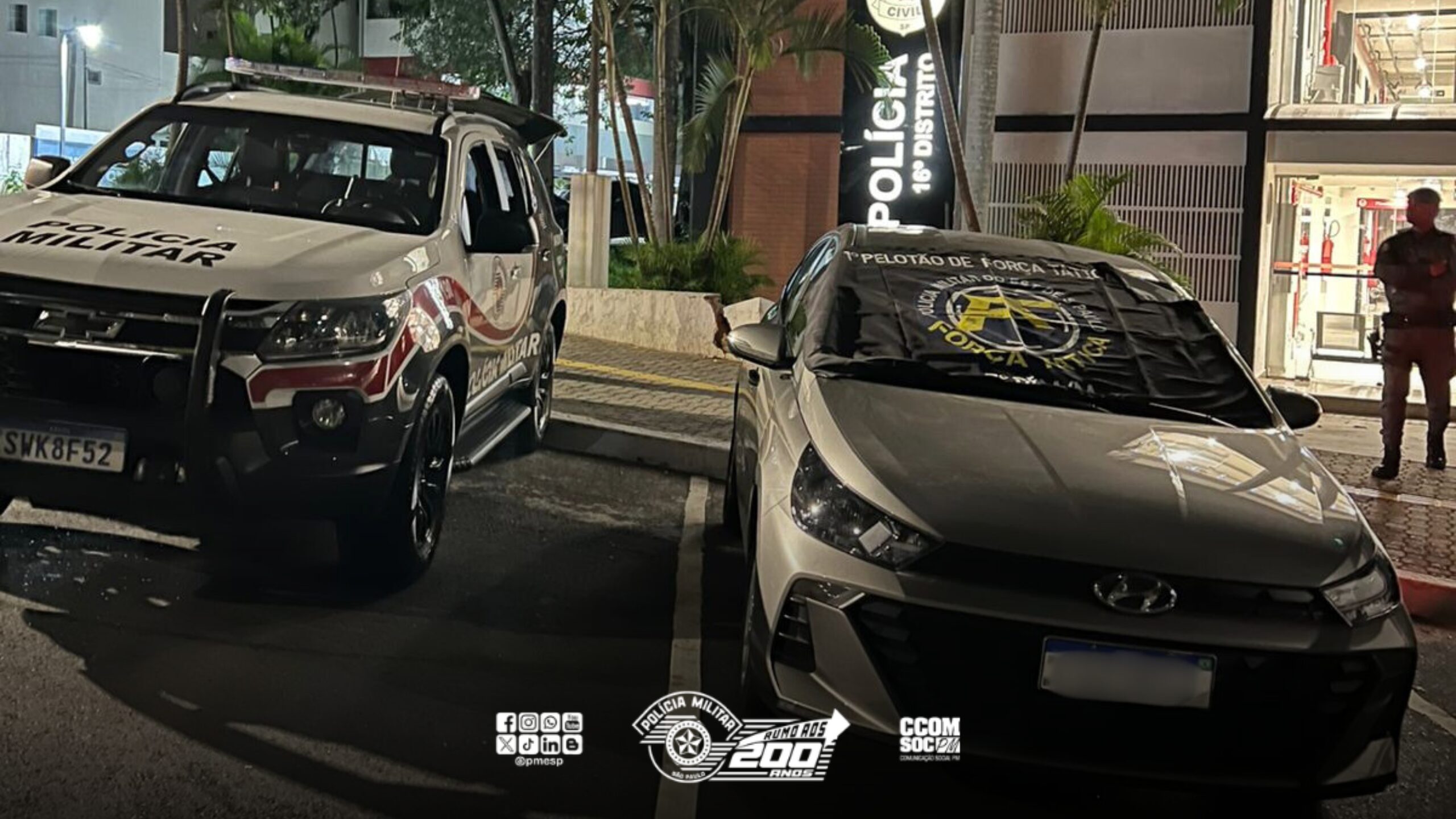PM recupera carro furtado em São Paulo/SP