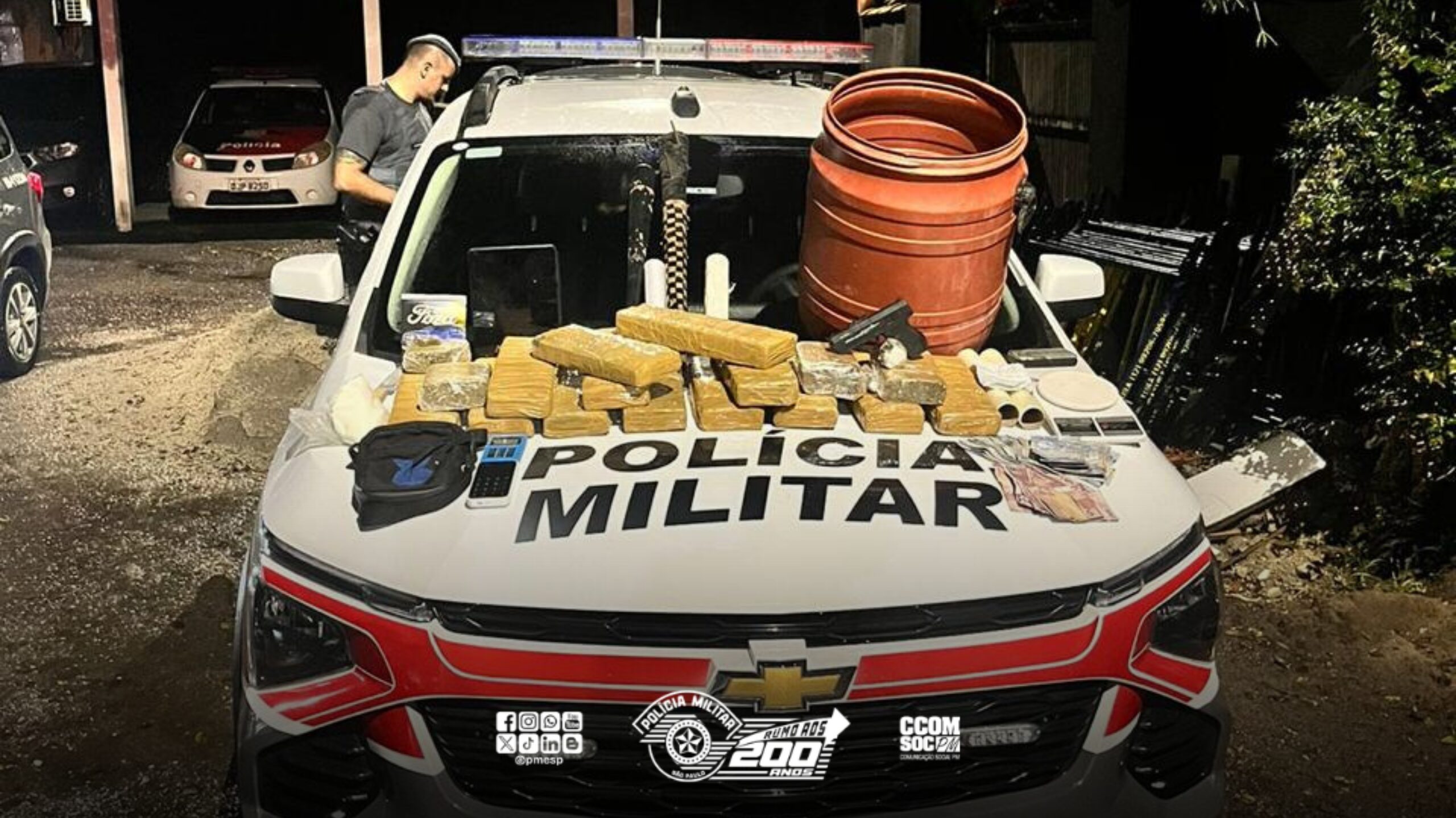 OPERAÇÃO VERÃO: Criminoso é preso com mais 17 tijolos de maconha em Ubatuba/SP