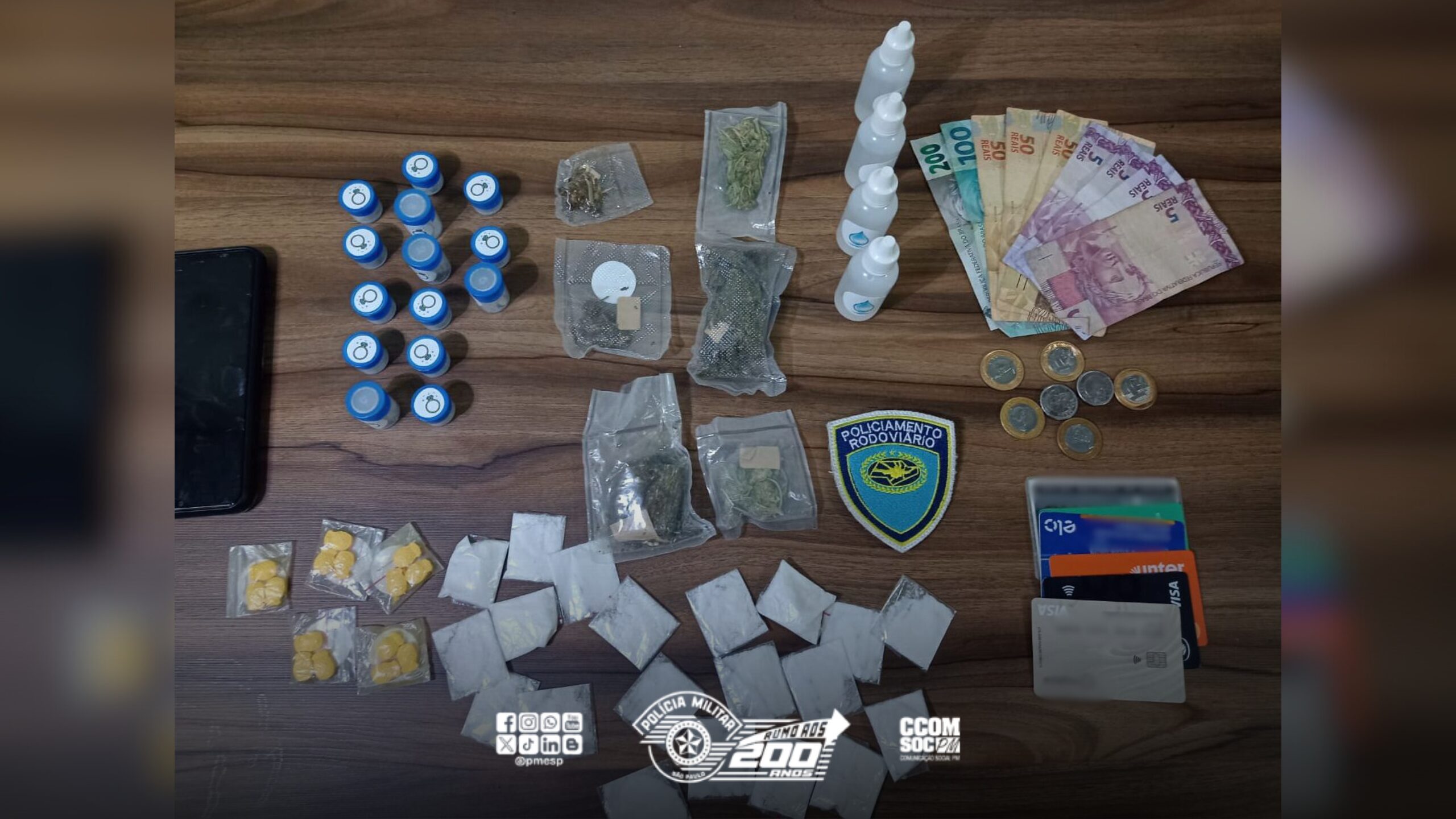 Entrega por aplicativo: Motociclista é preso com porções de drogas em operação da PM Rodoviária