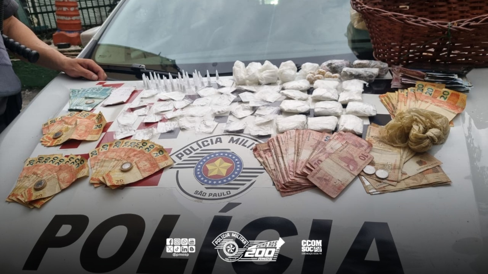 PM desmantela ponto de tráfico de drogas no centro da Capital