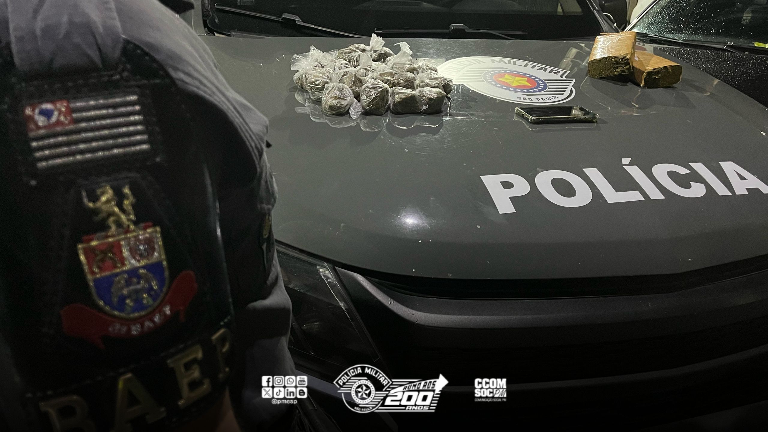 Criminoso que escondia drogas na casa da tia é preso pela PM em Pindamonhangaba/SP