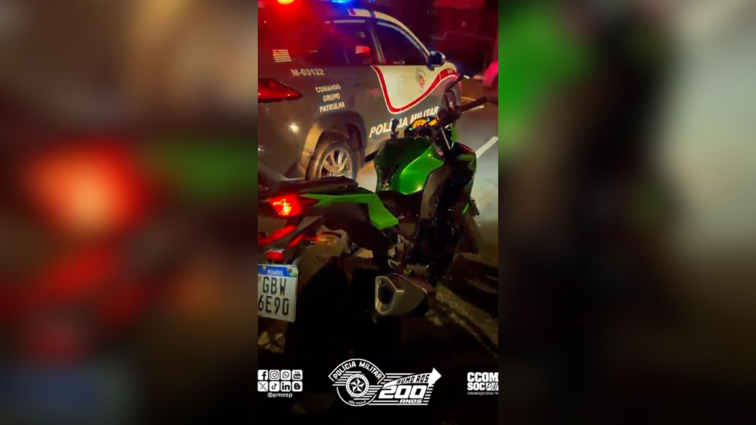 Adolescente envolvido em roubos de moto na zona sul de São Paulo/SP é apreendido pela PM