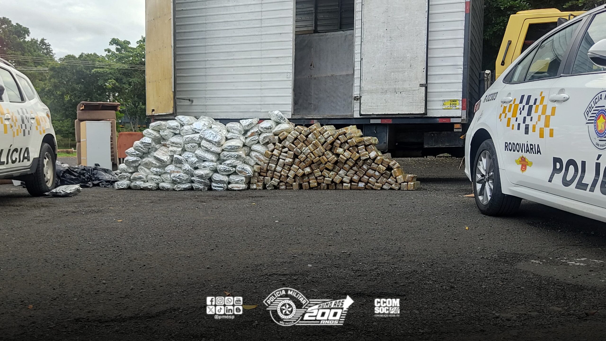 Caminhão carregado com maconha é apreendido pela PM Rodoviária em Assis/SP