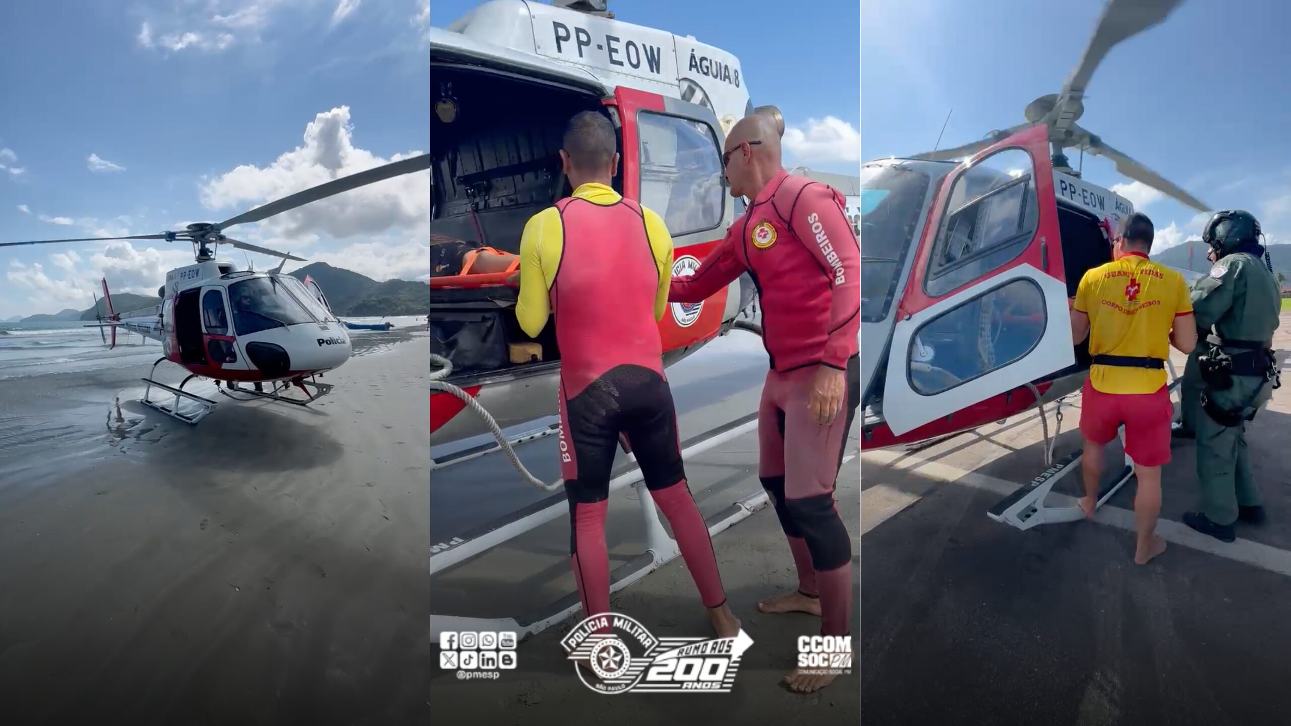 Transporte de Misericórdia: Criança de 12 anos é socorrida por equipes de Bombeiros e do Águia da Polícia Militar