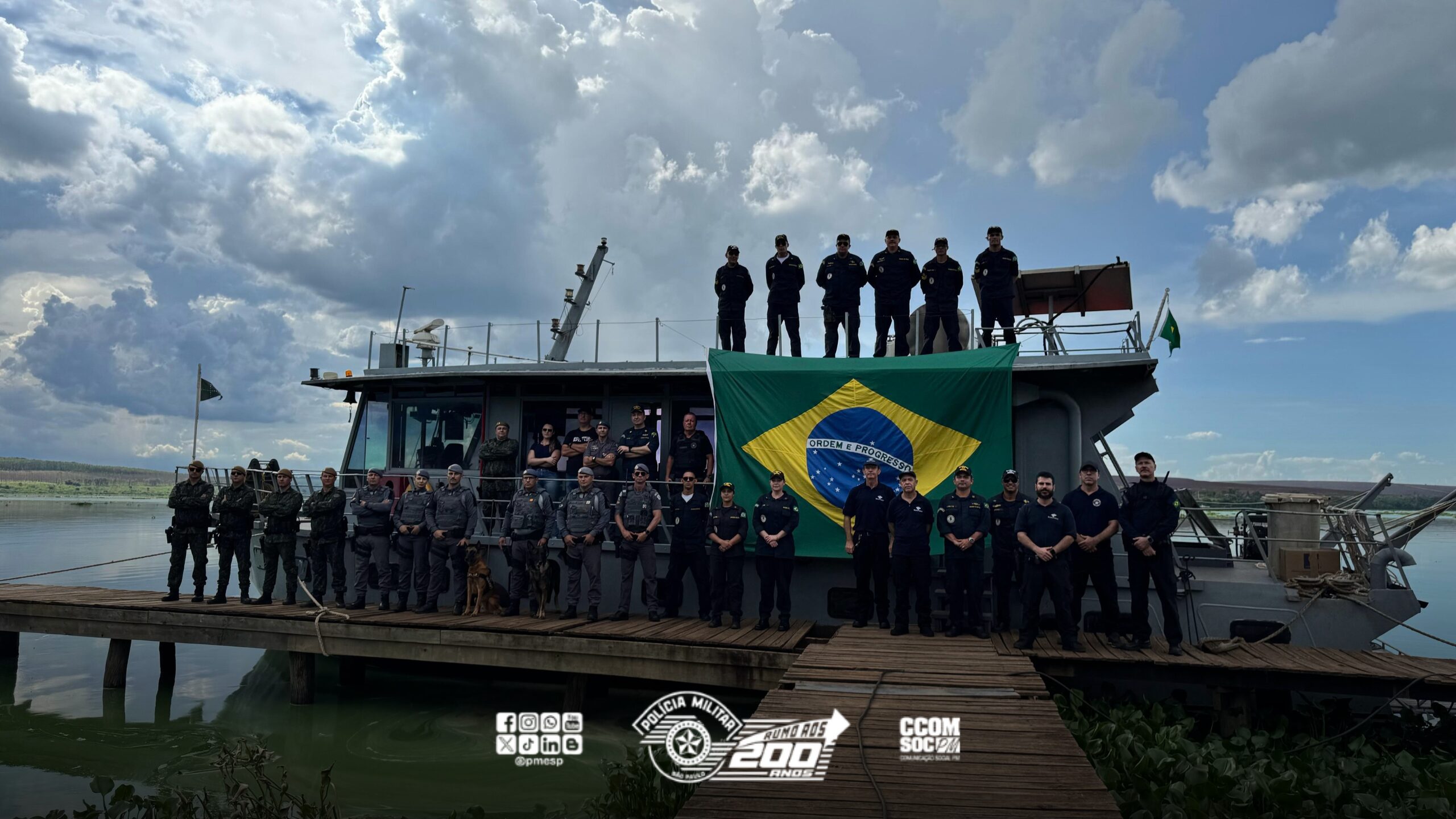 Operação entre Polícia Militar, Receita Federal e Marinha do Brasil reforça fiscalização na Hidrovia Tietê-Paraná