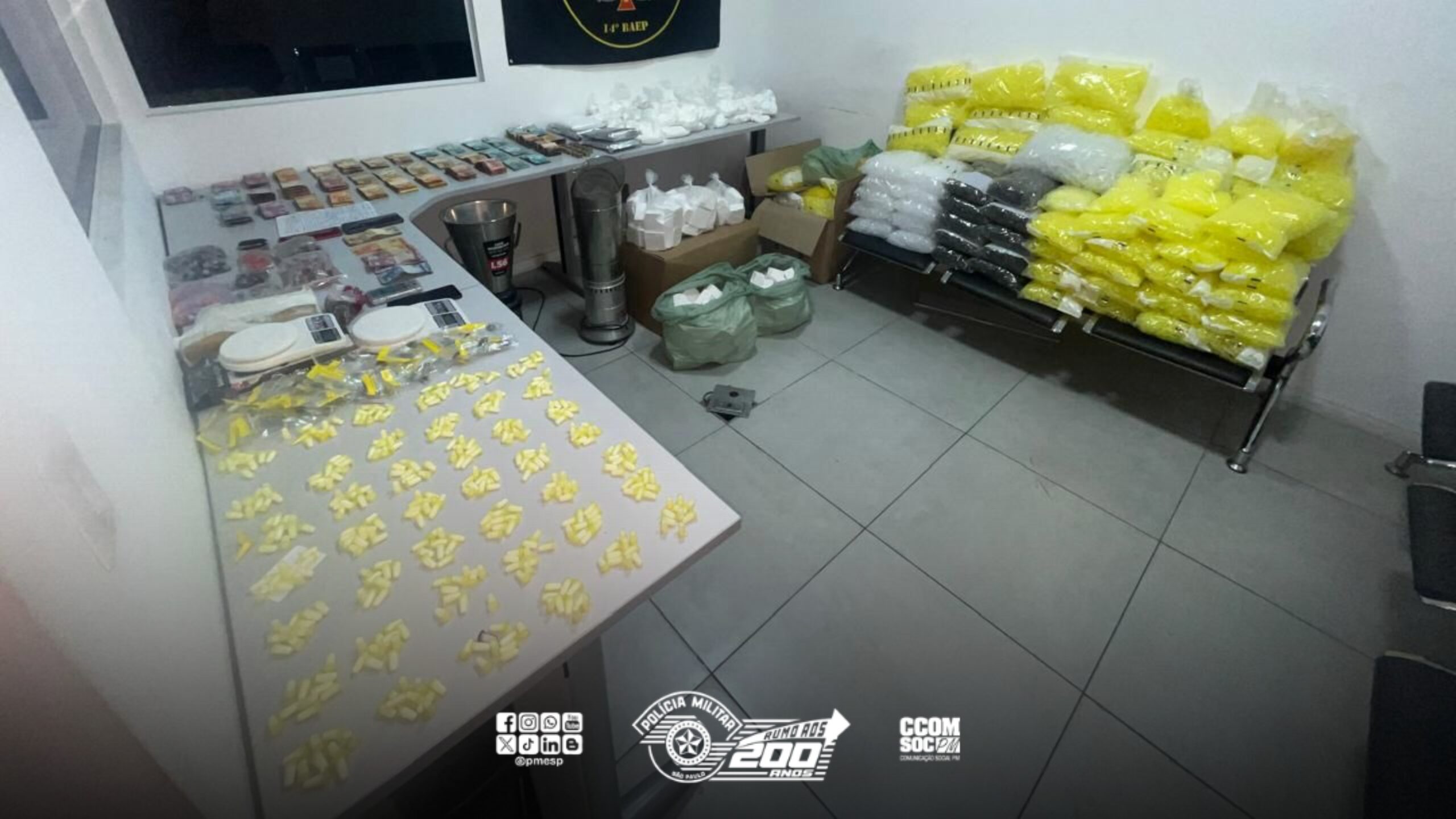 PM apreende cerca de 29kg de drogas e mais de R$ 36 mil em dinheiro