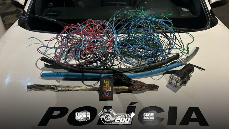 Homem é preso em flagrante por furto de fios em empresa na região central de São Paulo/SP