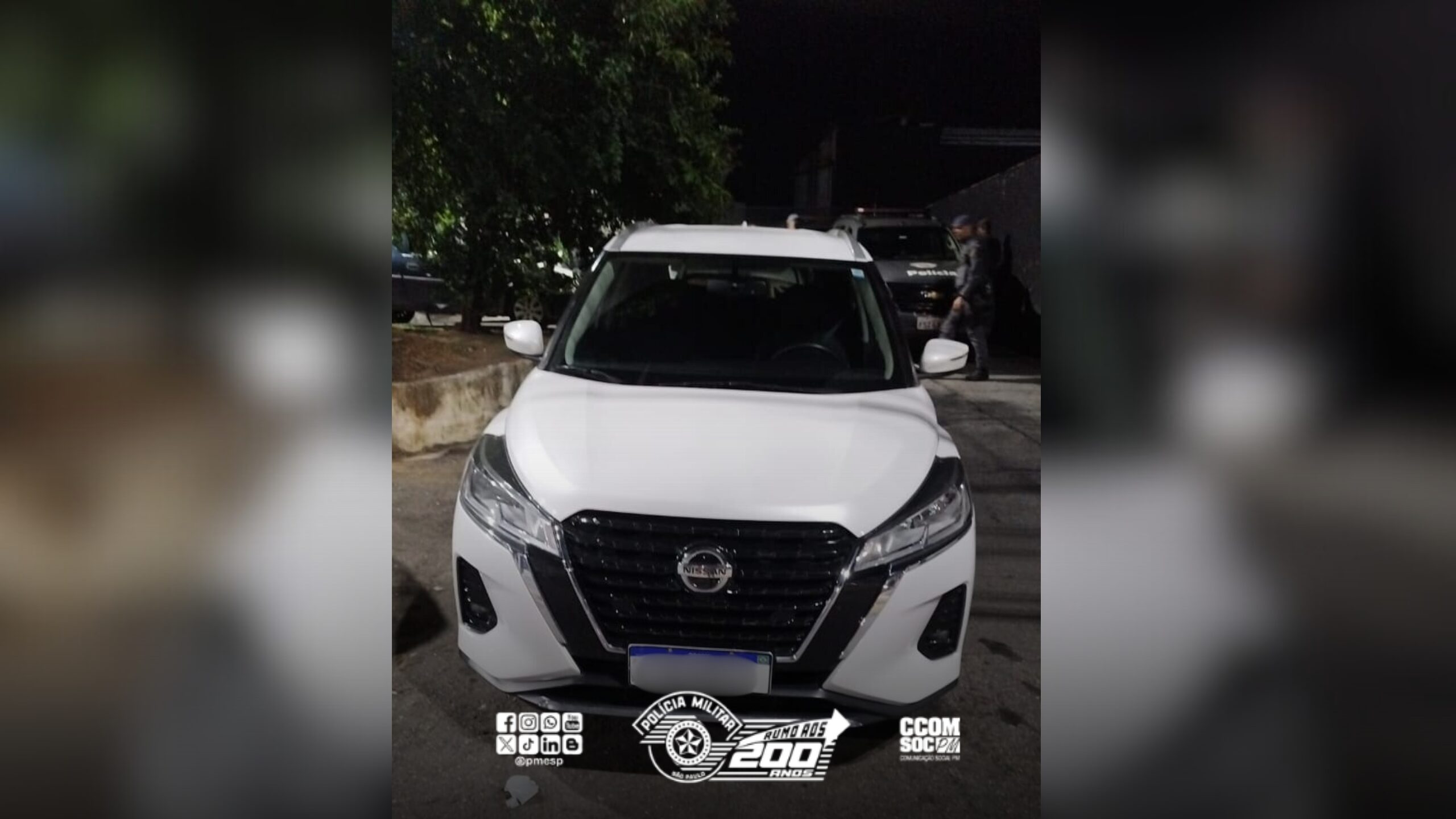 Carro roubado é recuperado pela PM na Grande SP