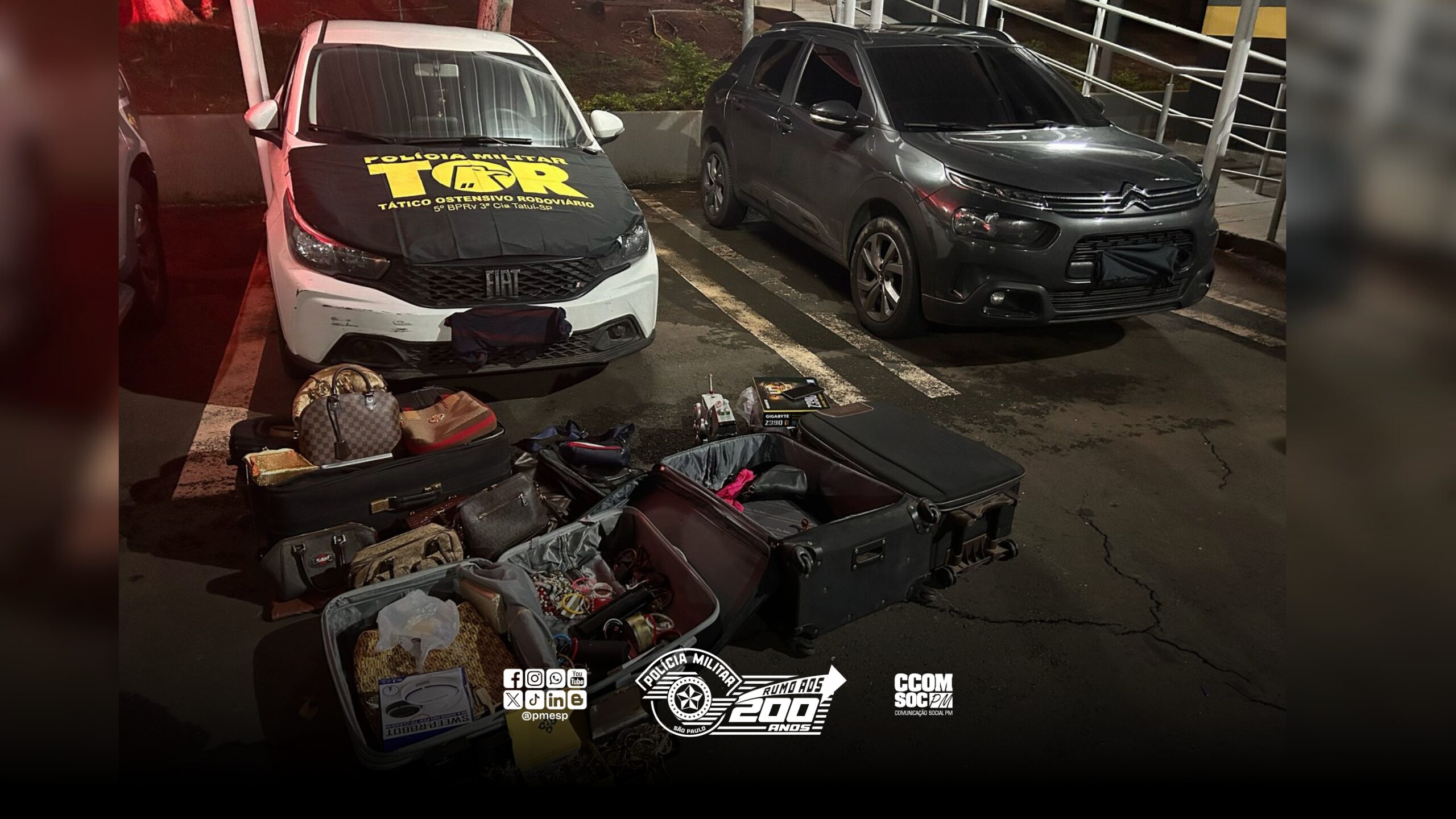 Criminosos armados são presos pela PM Rodoviária após roubo a residência no interior de SP