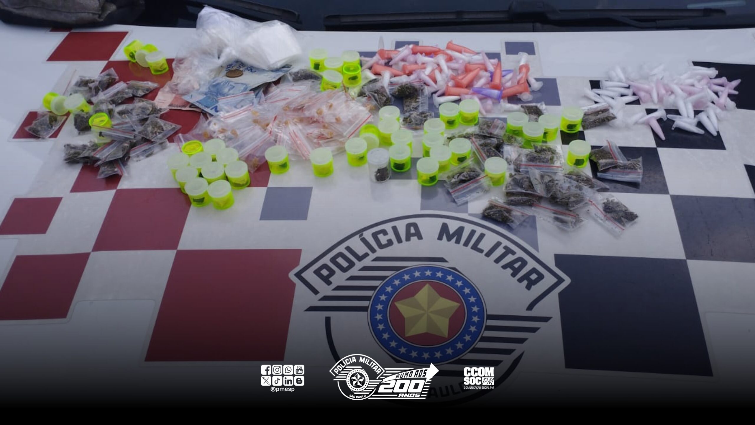 Traficante é preso pela PM após tentativa de fuga na Grande SP