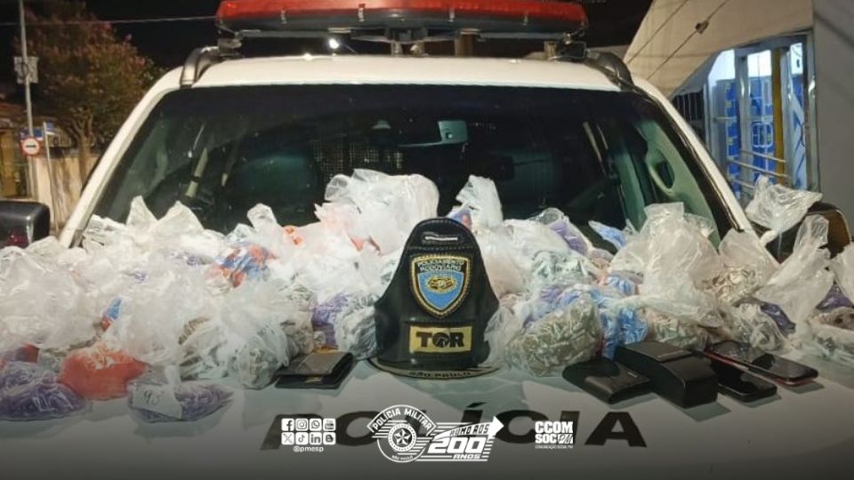 Polícia Rodoviária apreende mais de 9 mil porções de drogas em abordagem na Rodovia Ayrton Senna/SP