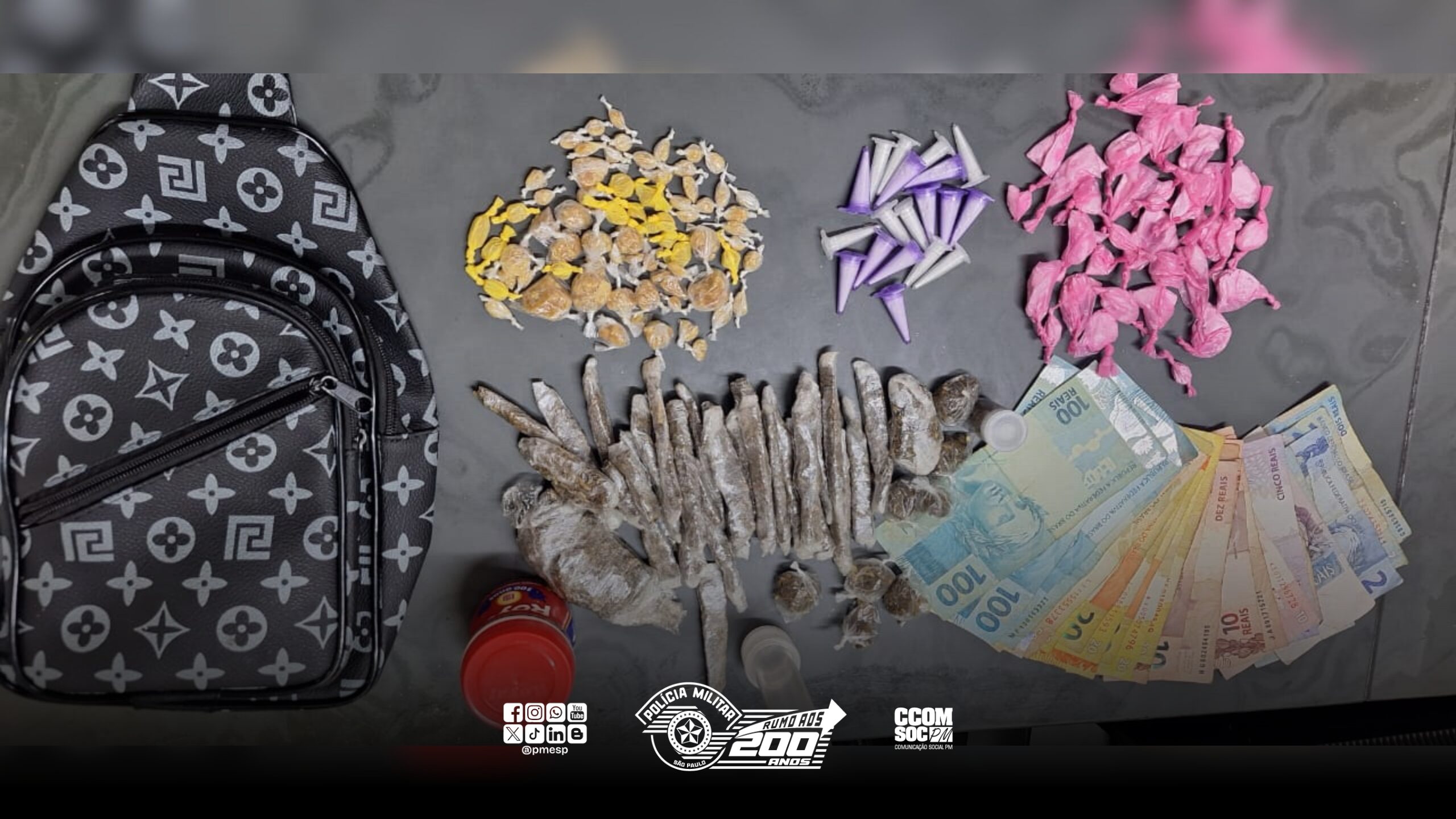 Adolescente flagrado vendendo drogas perto de escola em Lins/SP é apreendido pela PM