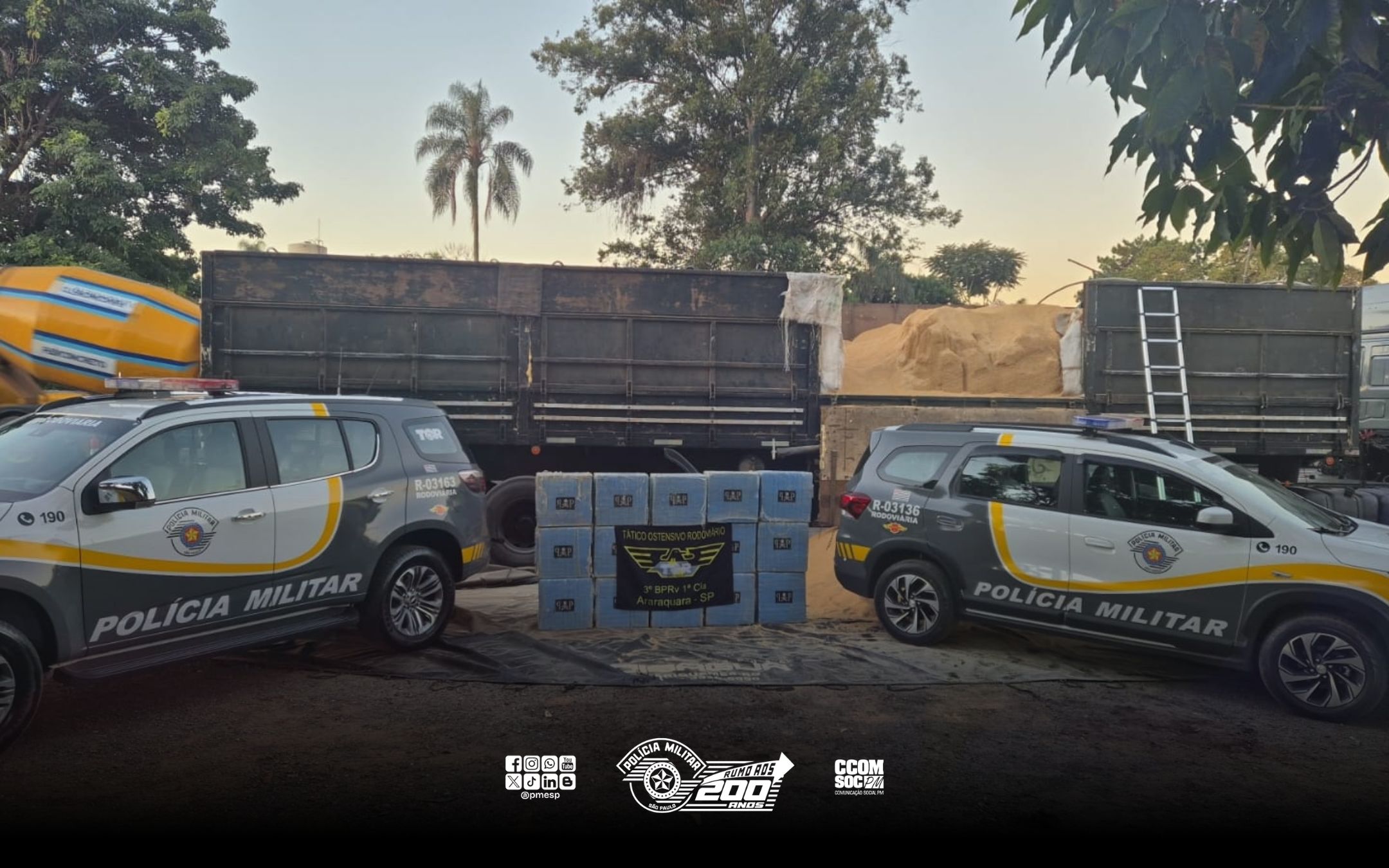 Caminhoneiro é preso transportando mais de 500kg de cocaína em São Carlos/SP