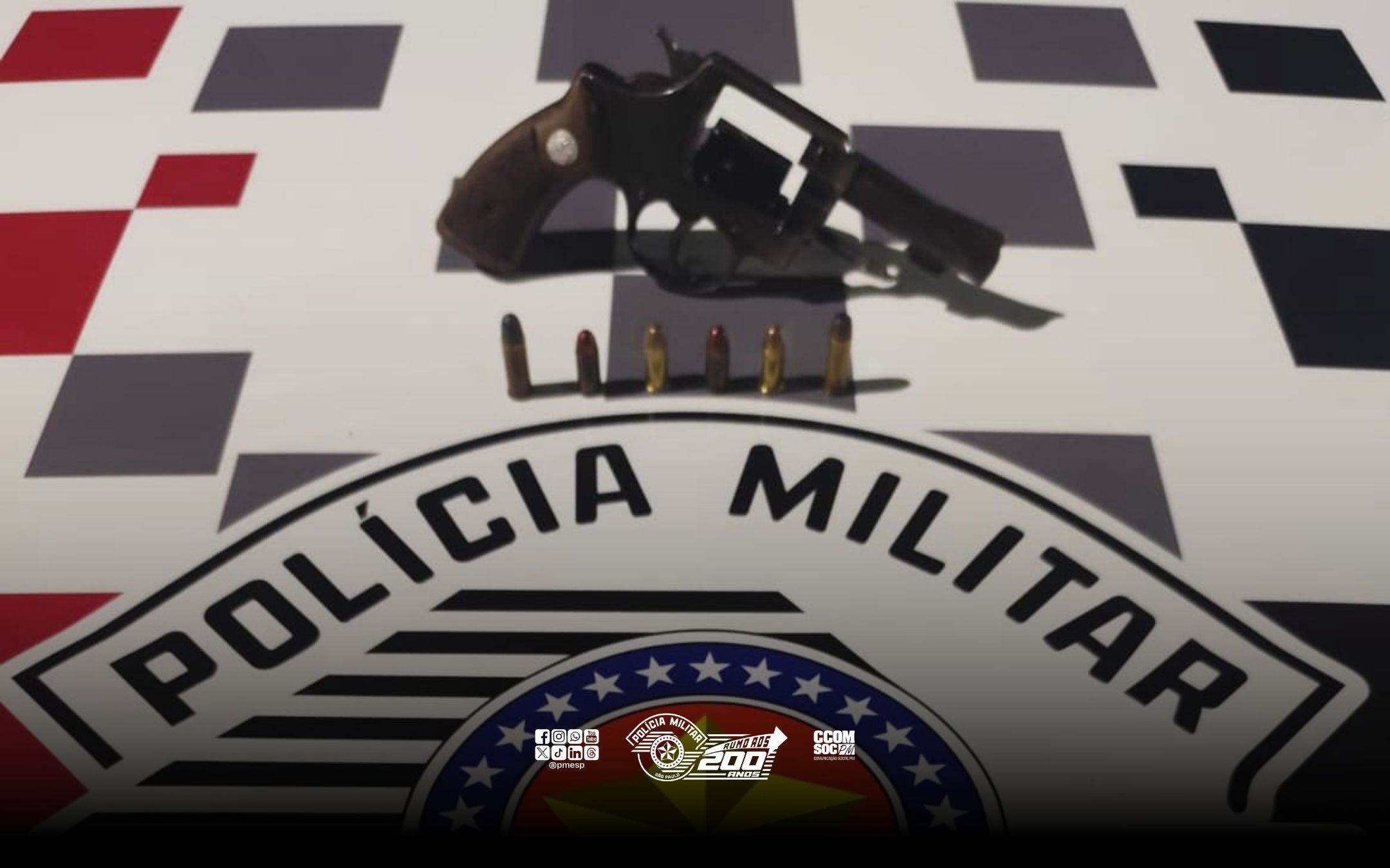 Motociclista armado é preso pela PM em Taubaté/SP