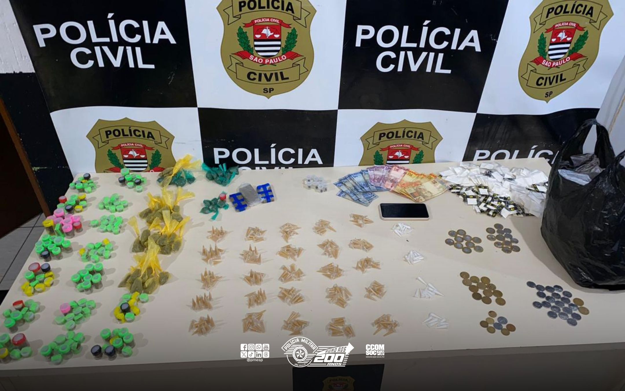 Adolescente é apreendido pela PM com mais de 700 porções de drogas