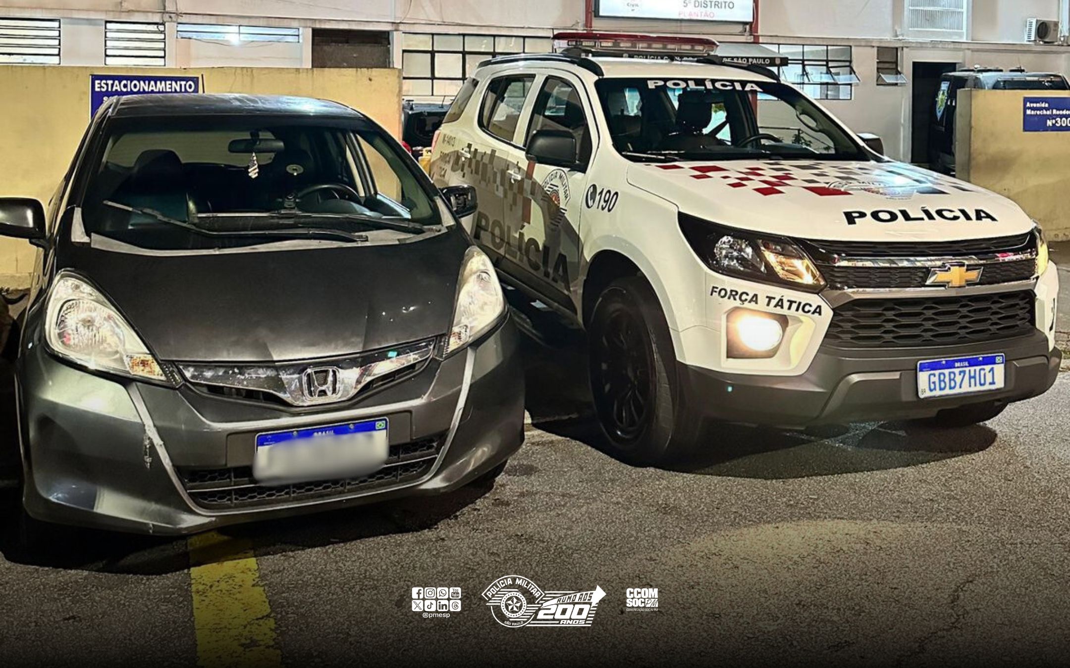 Carro roubado em Osasco/SP é recuperado pela PM