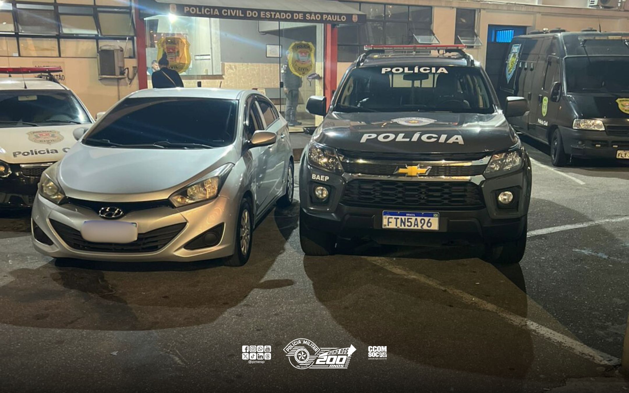 Carro roubado em Carapicuíba/SP é recuperado pela PM em Osasco/SP