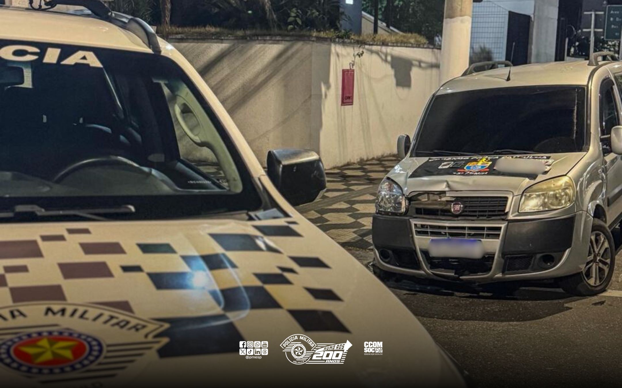 Após ultrapassar sinal vermelho com carro roubado, criminoso é preso pela PM em São Paulo/SP