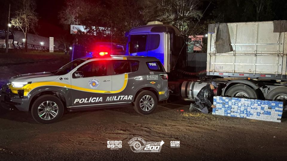 PM Rodoviária apreende 210 celulares paraguaios em descaminho na região de Álvares Machado/SP
