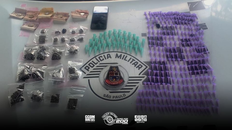 Homem é preso por tráfico de drogas em Laranjal Paulista/SP