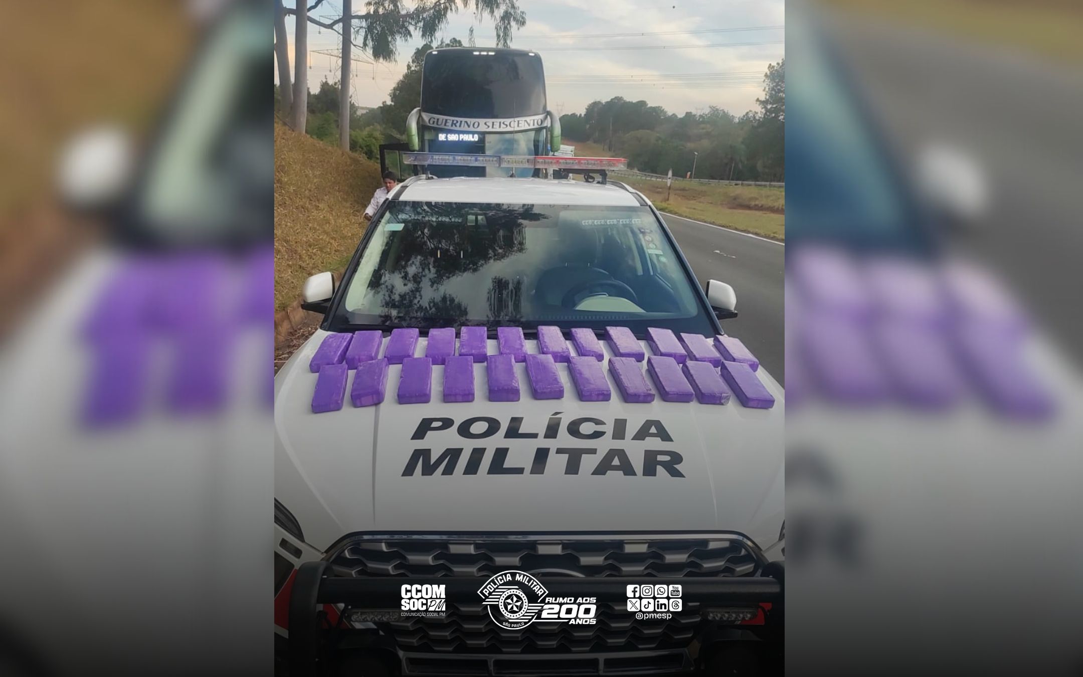 Passageiro de ônibus é preso em Botucatu/SP com drogas na bagagem