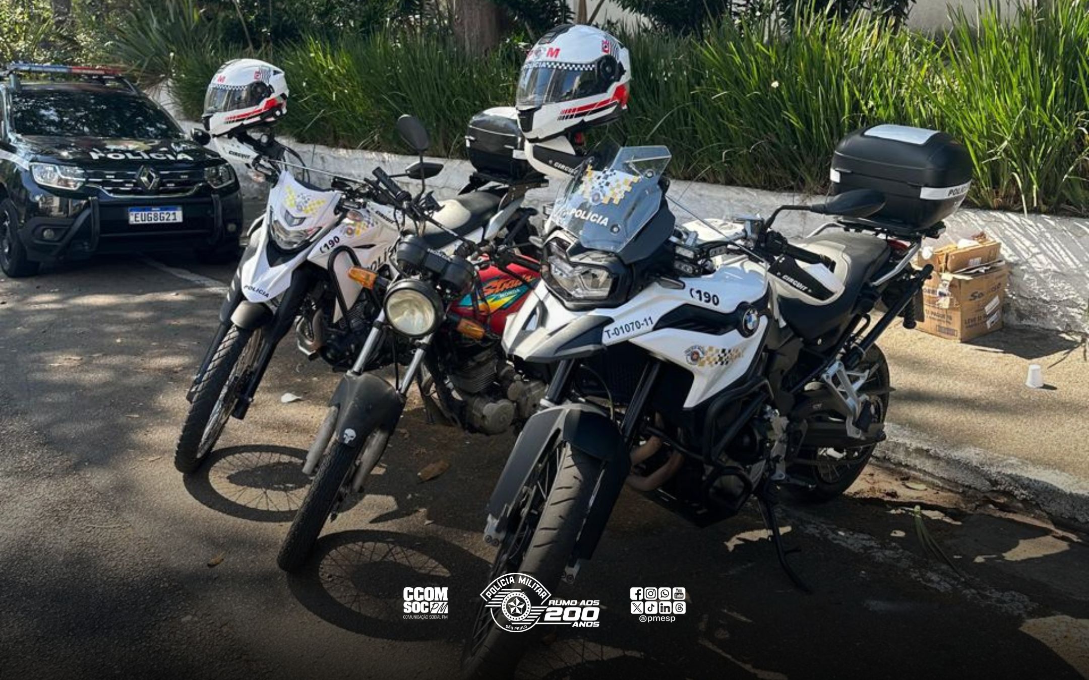 Moto com emplacamento de carro é apreendida pela PM na Zona Sul