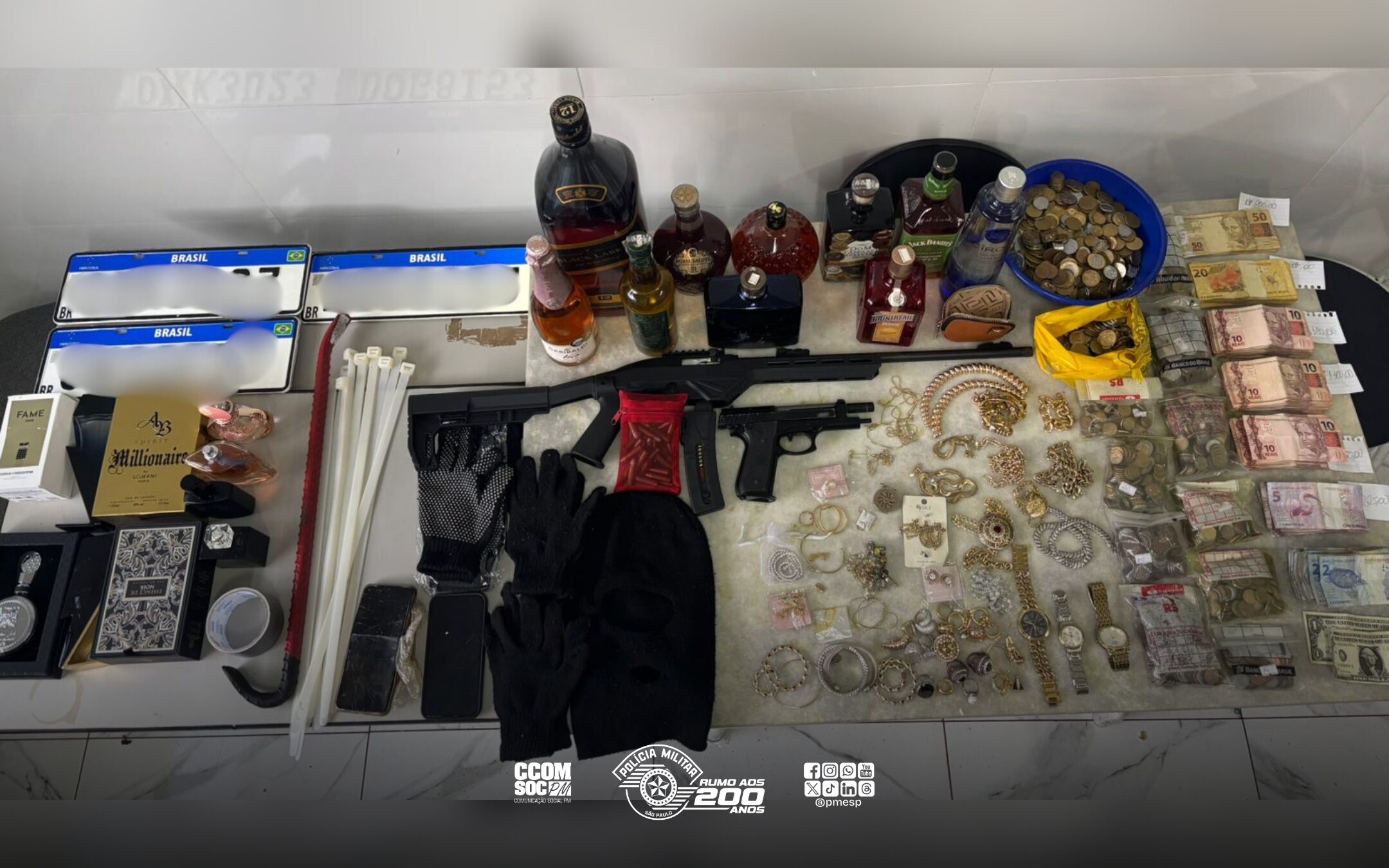 PM prende grupo criminoso após roubo a residência em Monte Aprazível/SP