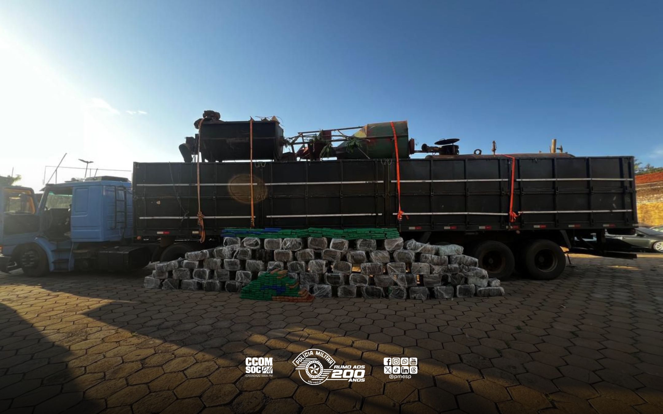 Quase 2 toneladas de maconha são apreendidas em ação integrada no interior de SP