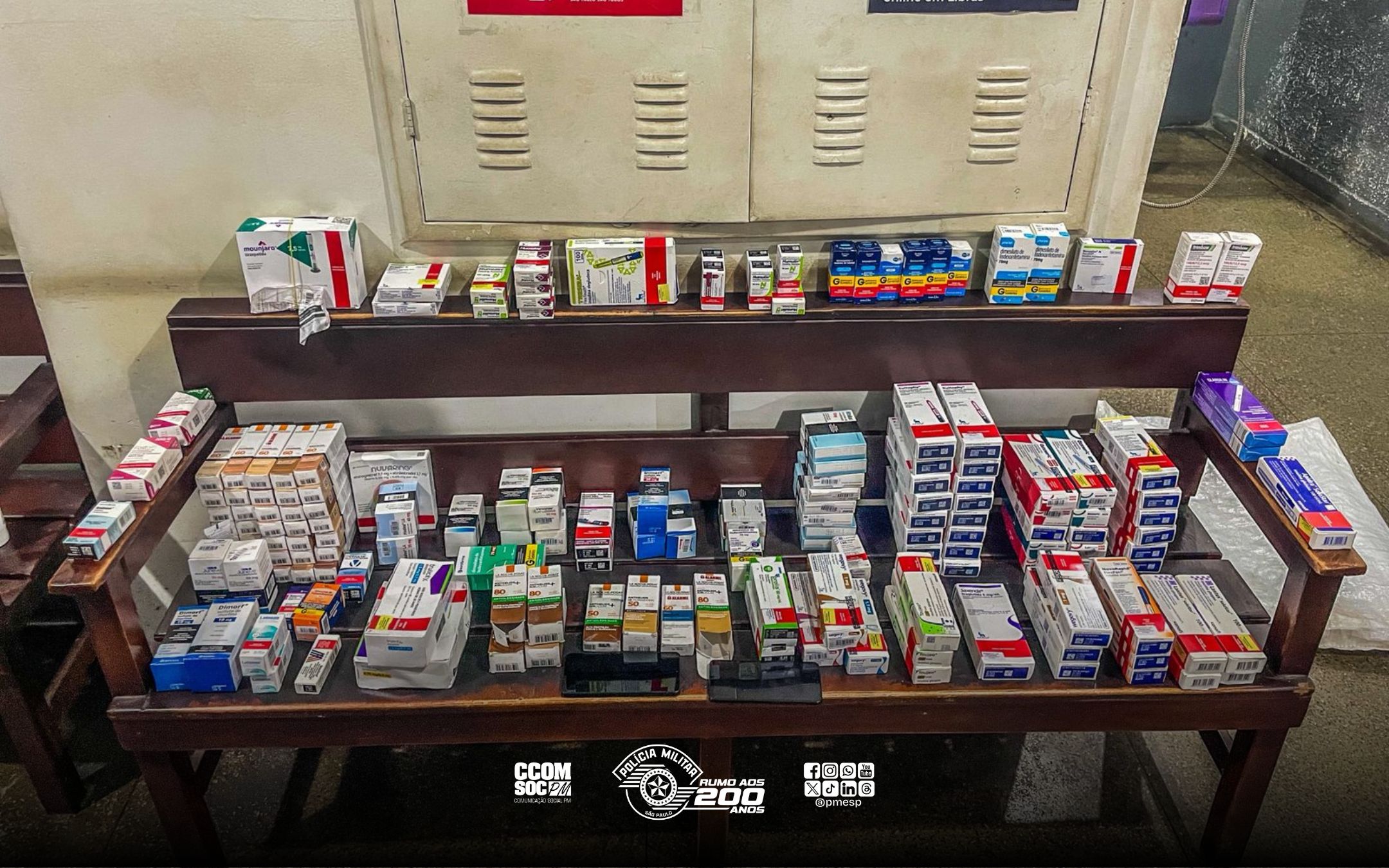 PM recupera quase R$ 90 mil em medicamentos roubados de farmácia em SP