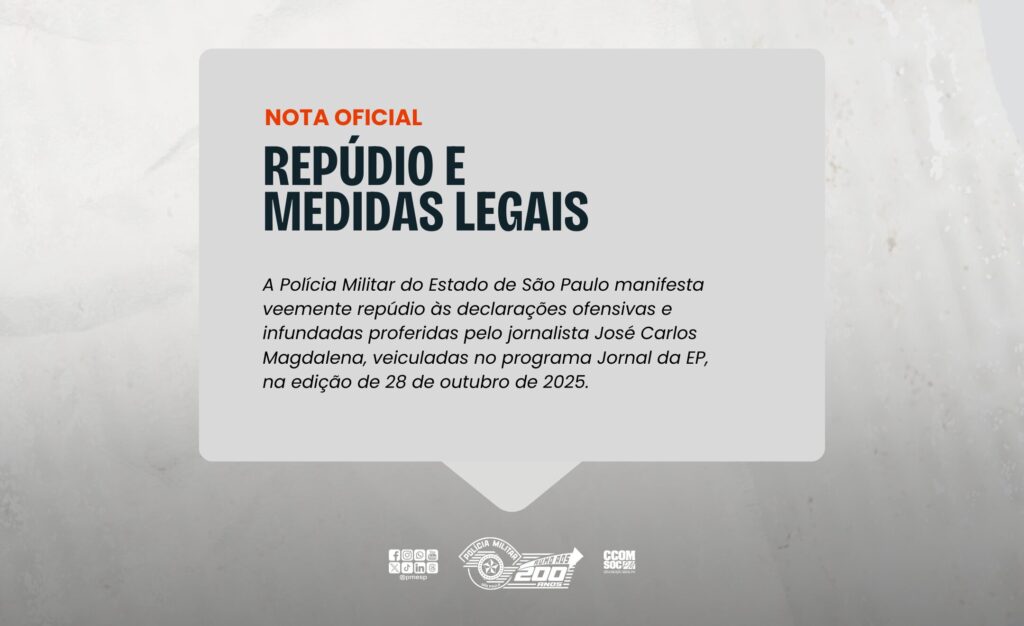 Nota Oficial – Repúdio e Medidas Legais
